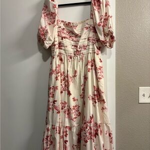 Abercrombie & Fitch Red Floral Maxi Dress